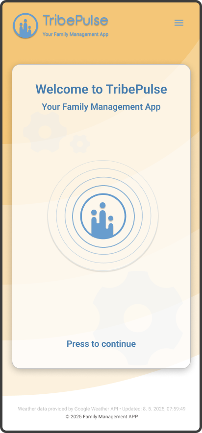 Mockup authentification first screen